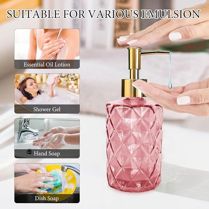 Glass Soap Dispenser with Pump, Soap Dispenser, Lotion Dispenser - Image 3
