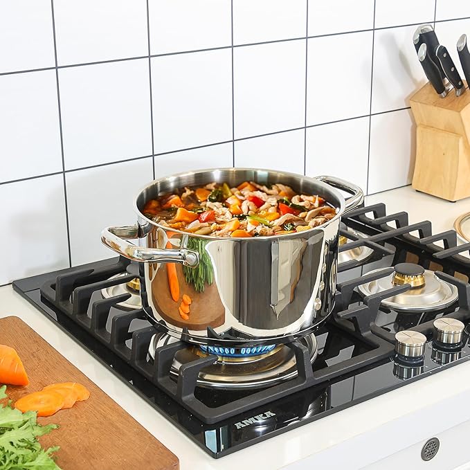 Rorence Stainless Steel Stock Pot, Tri-Ply Base Large Pot Induction Cooking Pot - Image 7