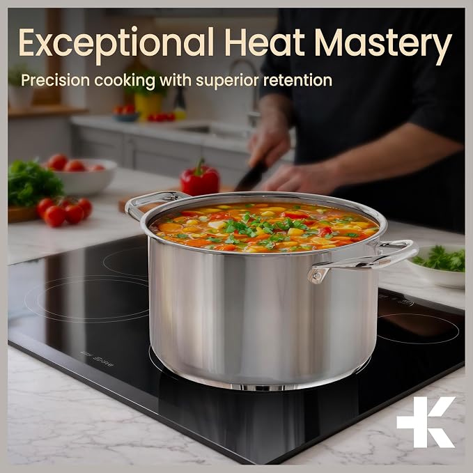 Stainless Steel Stockpot with Tempered Glass Lid 3 Quart, Durable 18/0 - Image 8