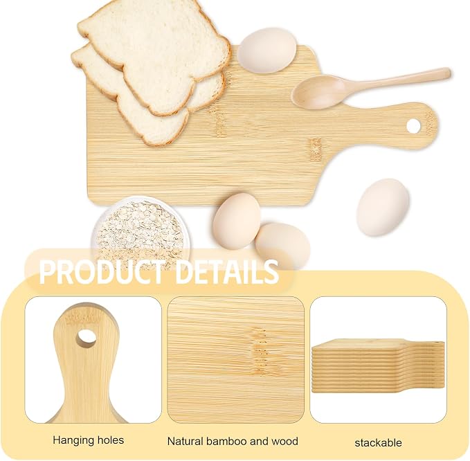 50 PCS Cutting Board Bulk Wood Chopping Board Laser Engraving Serving Board - Image 3