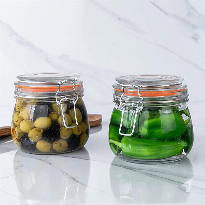 Hovico 25 oz Glass Jars With Airtight Lids And Leak Proof Rubber Gasket - Image 3