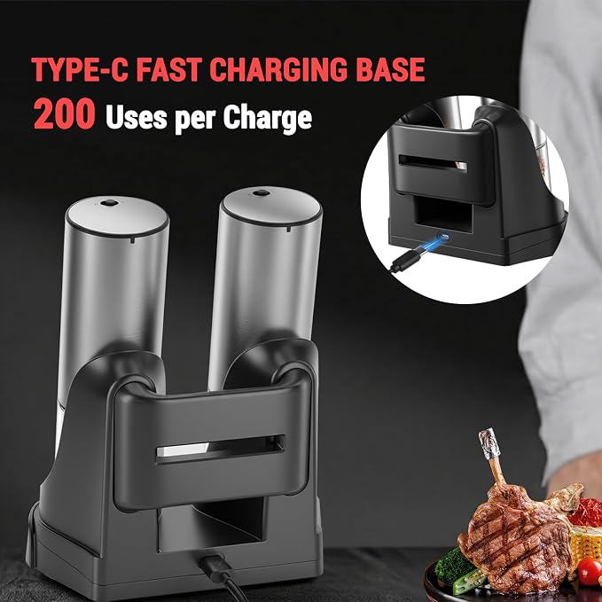 Electric Salt and Pepper Grinder Set - Image 6
