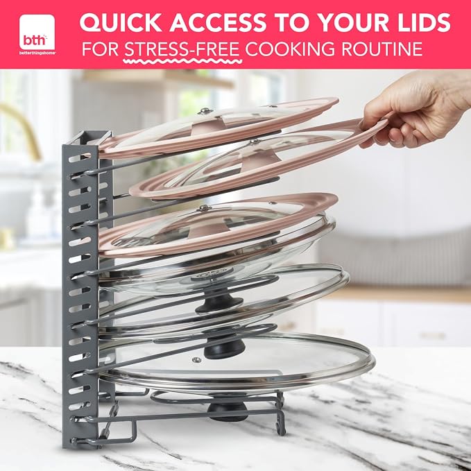Free-Standing Adjustable Pot Lid Organizer - Image 6