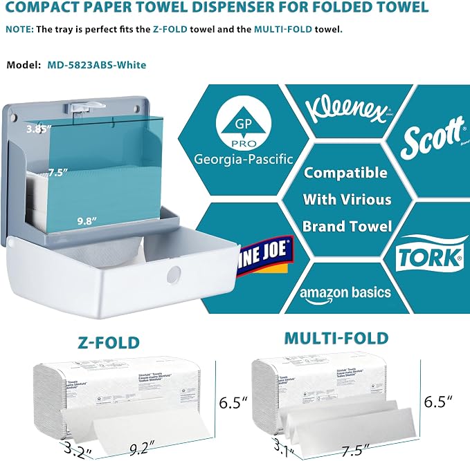 Folded Paper Towel Dispenser Wall: Modunful Compact ABS Dispenser - Image 6