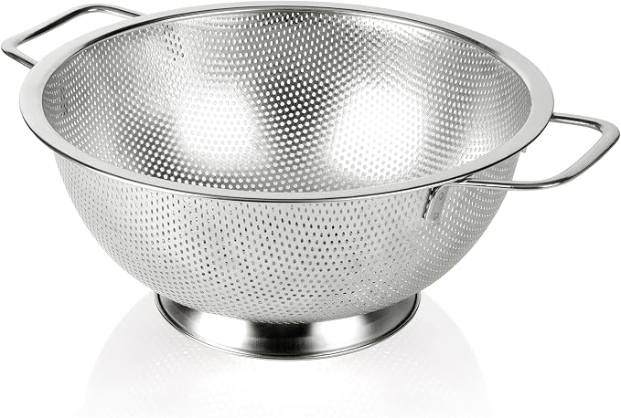 Gulex Colander Stainless Steel 5-Quart, Strainer by Gulex