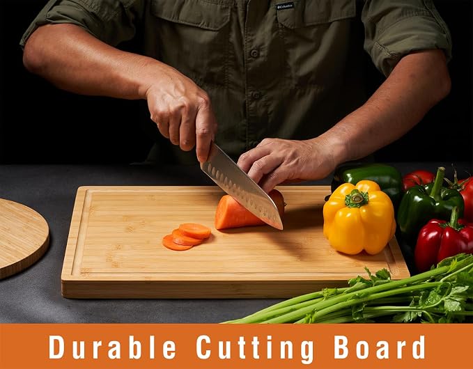Allsum Large Bamboo Wood Cutting Boards - Image 4
