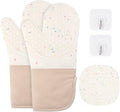 AUAUY Silicone Oven Mitts and Pot Holders 5PCS Set, 446℉ Heat Resistant Cooking by AUAUY