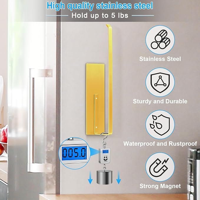 Gold Paper Towel Holder, Magnetic Paper Towel Holder - Image 3