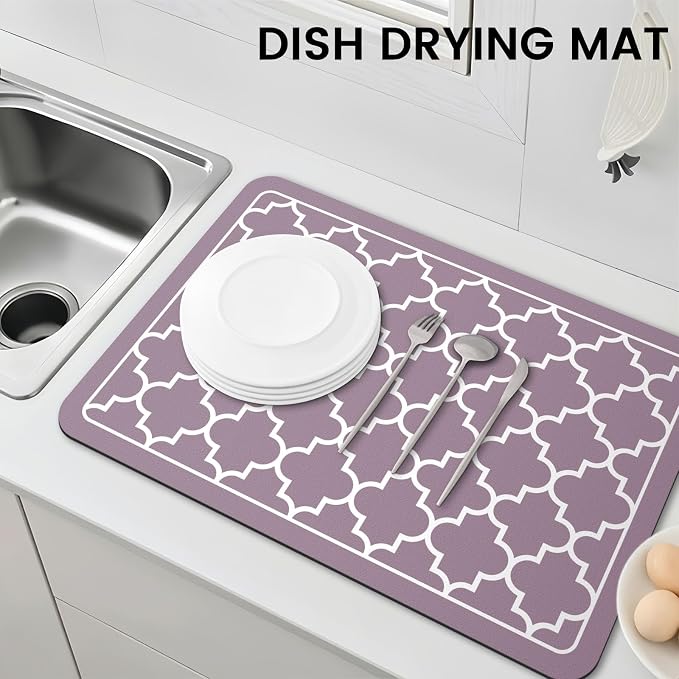 WISELIFE Dish Drying Mat Super Absorbent Drying Mat Large Dish Drying Mats - Image 7