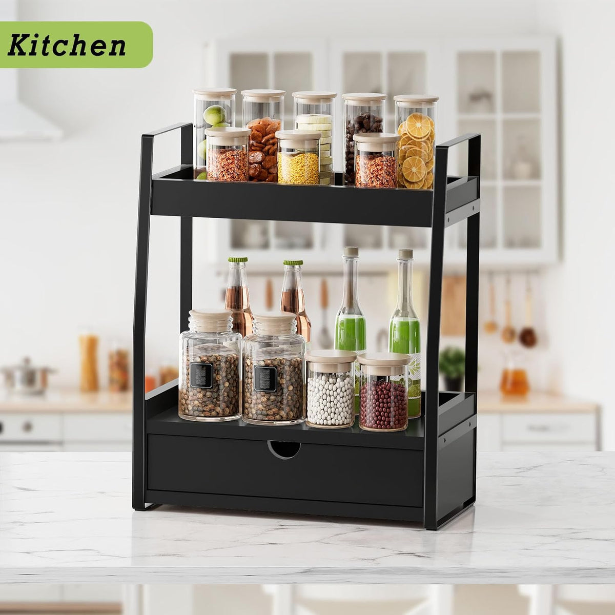 2-Tier Bathroom Organizer Countertop, Bathroom Sink Organizer