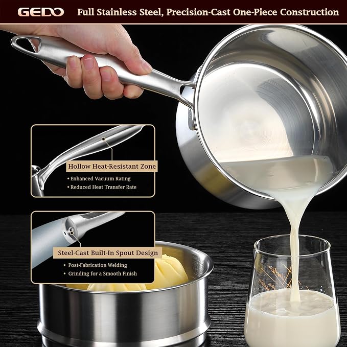 GEDO Food-Grade 316L Stainless Steel Sauce Pan - Image 7
