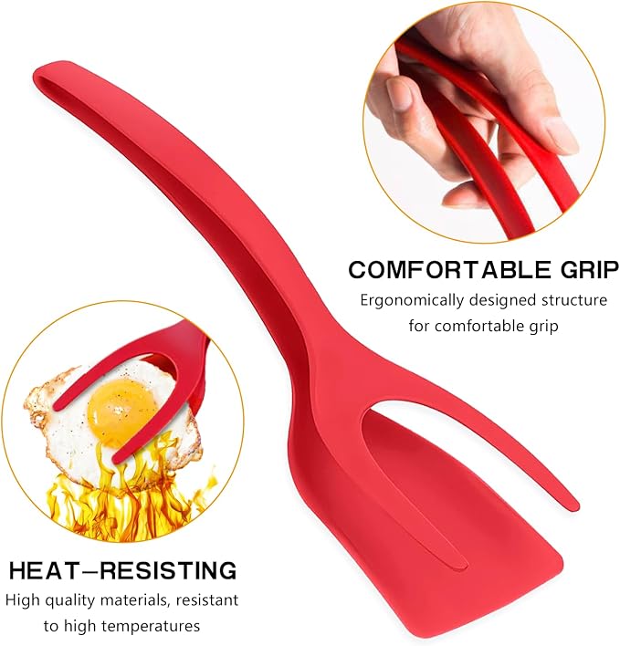 Egg Flipper Spatula Tongs 2 PCS Spatula - Image 4