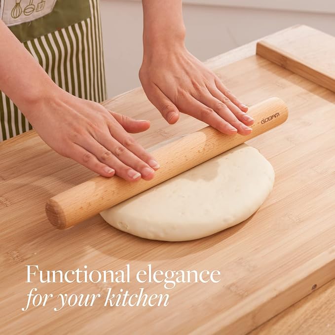 GOBAM Wood Rolling Pin, Medium - Image 2