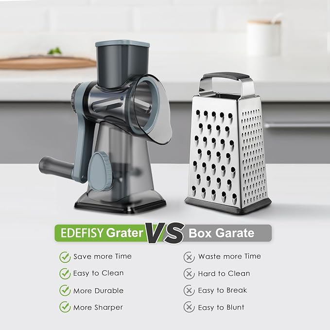 Cheese Grater Hand Crank Rotary Vegetables Shredder - Image 5