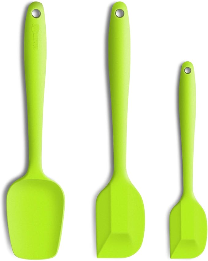 Silicone Spatula 3‑Piece Set Heat Resistant 600°F Non‑Stick Rubber Spatulas by ALLWIN-HOUSEWARE