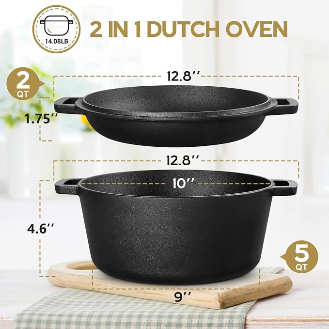 TeamFar Pre-season Cast Iron Dutch Oven - Image 2