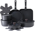 SENSARTE 17 Piece Pots and Pans Set, Nonstick Detachable Handle Cookware Set by SENSARTE