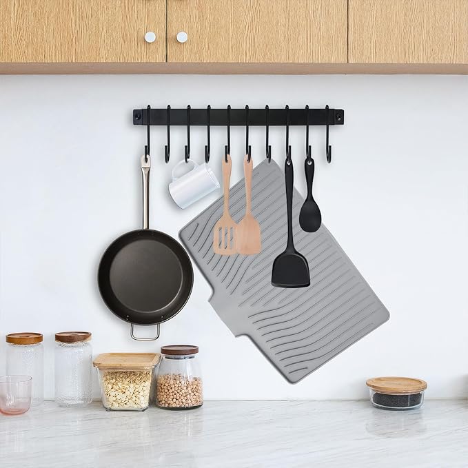 Silicone Dish Drying Mat for Kitchen Counter, Dish Drainer Mat, Non-Slip Drying - Image 6