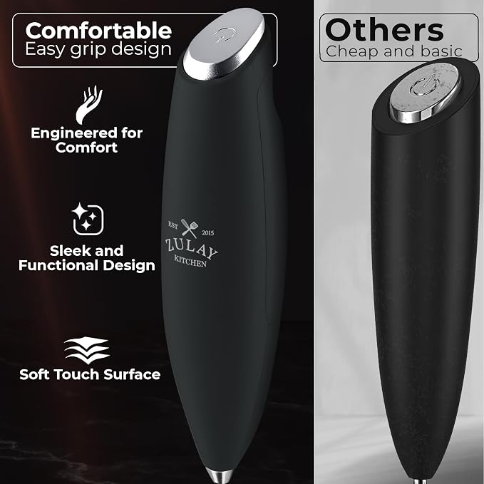 Zulay Kitchen Patented Tornado Triple Whisk Milk Frother - Image 4