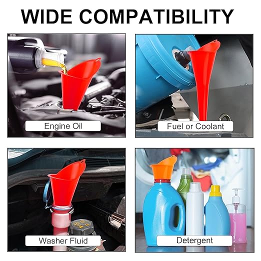 3-Pack Long-Neck Oil Funnels, Gas & Transmission Fluid - Image 7