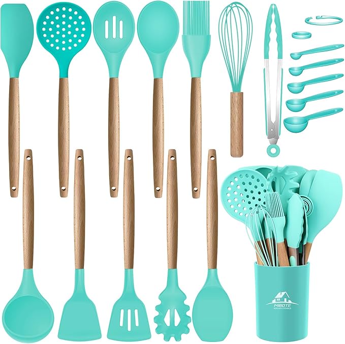 MIBOTE Silicone Cooking Kitchen Utensils Set by MIBOTE