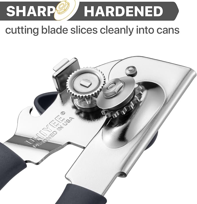 Can Opener Manual Heavy Duty, UHIYEE Hand Held Can Openers - Image 3