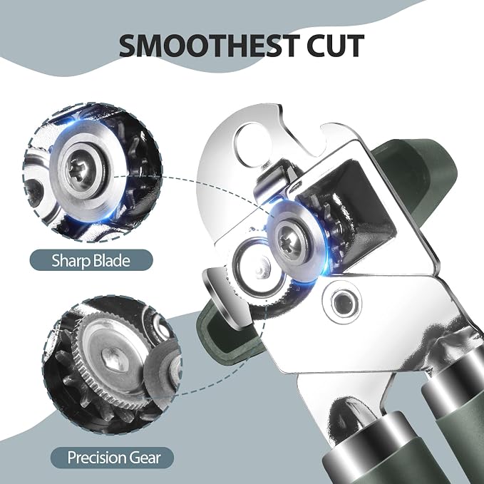 Safring Can Opener Manual, Heavy Duty Handheld Strong Can Opener - Image 3