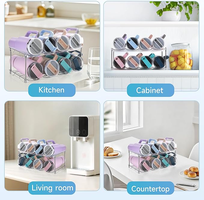 Larger Water Bottle Organizer for Stanley 40 oz Tumbler, Stackable Water Bottle - Image 6