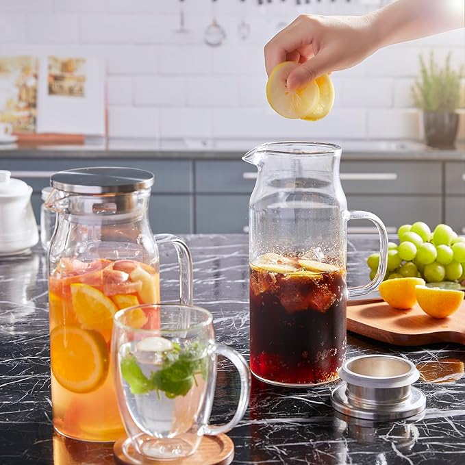 Bivvclaz 1.2 Liter 40 oz Small Glass Pitcher - Image 7