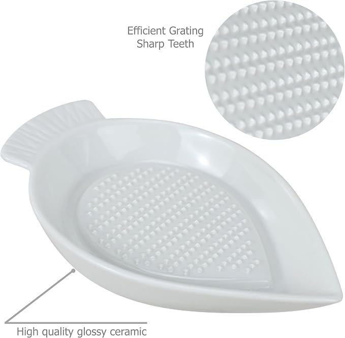 EIKS Ceramic Grater Plate for Grinding Wasabi Ginger Garlic Cheese Carrot - Image 5