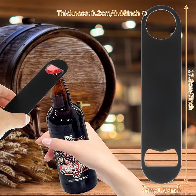 QTLCOHD 20 Pack Flat Bottle Opener 7 Inch Stainless Steel Bottle Openers Bulk - Image 2