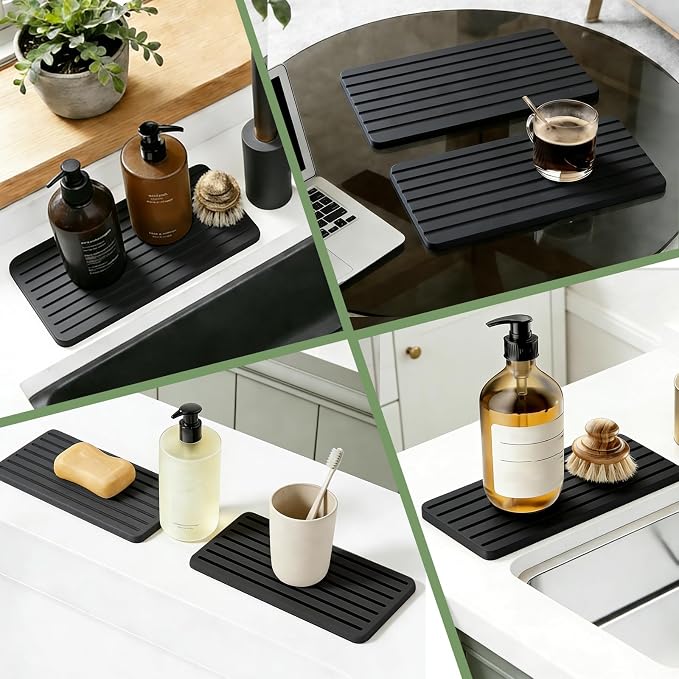 2 PCS Water Absorbing Diatomite Coasters, Stone Drying Mat - Image 5
