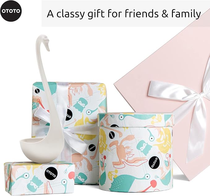 OTOTO Swanky Swan Soup Ladle- Silicone Soup Spoon, Heat Resistant Soup Ladles - Image 7