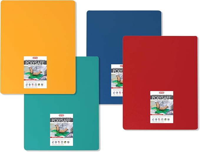 Dexas 4-Pack NSF Certified Polysafe Pastry Boards, 16 x 20 inches, Reversible by Dexas
