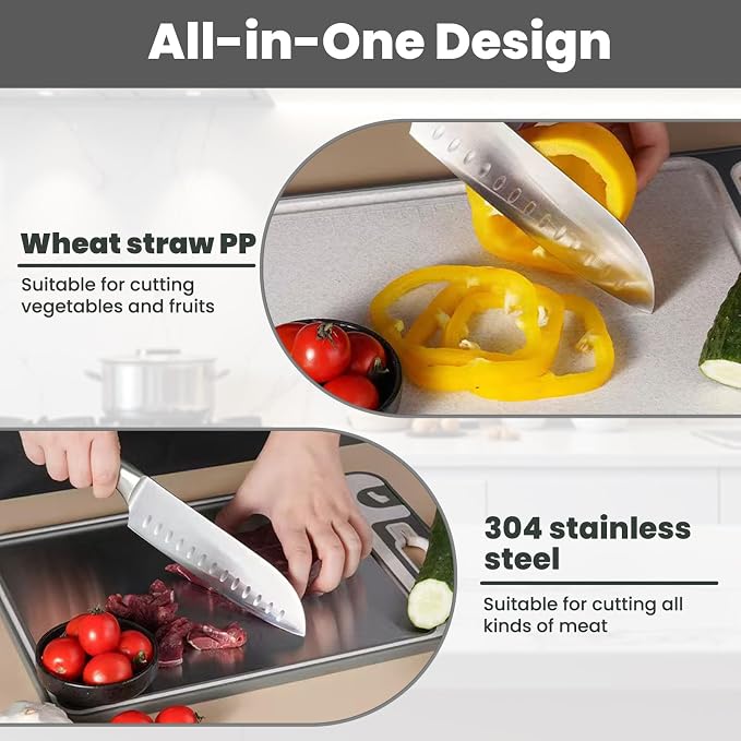 Stainless Steel Cutting Board, Dishwasher Safe, Scratch-Resistant - Image 4
