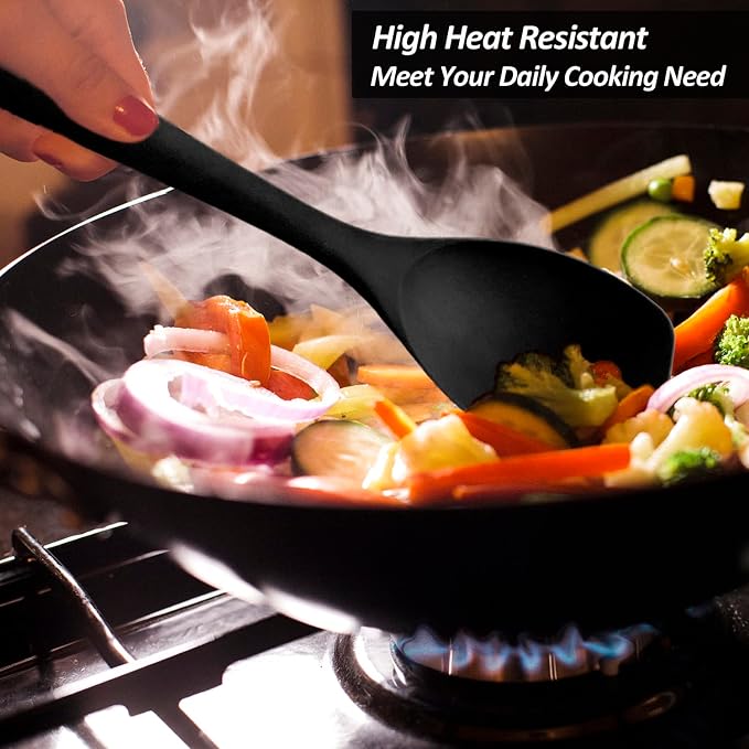 Upgrade Silicone Spatula Spoon Set, VOVOLY Heat Resistant Rubber Spoonula - Image 9