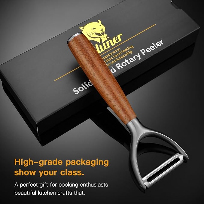 Premium Y Type 304 Stainless Steel Multifunctional Kitchen Peeler Real Wood - Image 6