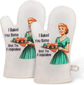 Miracu Funny Oven Mitts for Women, Cute Oven Mitt Set, Fun Kitchen Mittens by Miracu