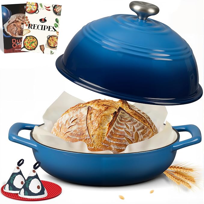 Overmont Enameled Cast Iron Bread Oven - 6QT Bread Dutch Oven by Overmont