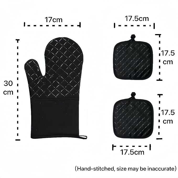 Oven Mitts and Pan Racks 4-Piece Set, Extended Kitchen Oven Mitts and Pan Racks - Image 2
