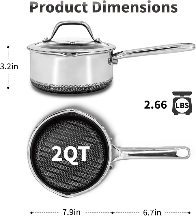 Hybrid Nonstick 2 QT Saucepan - Image 4
