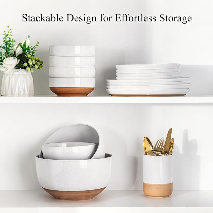 AmorArc Ceramic Mixing Bowls|Nesting Bowls Set of 3 - Image 7