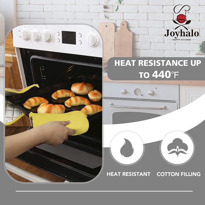 Joyhalo 4 Pack Pot Holders for Kitchen, Cotton Oven Holder - Image 4