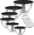 TeamFar Mixing Bowls Set of 6, Stainless Steel Nesting Mixing Salad Bowl by TeamFar