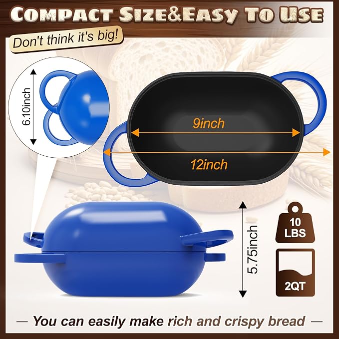 Enameled Cast Iron Oval Bread Oven - Image 7
