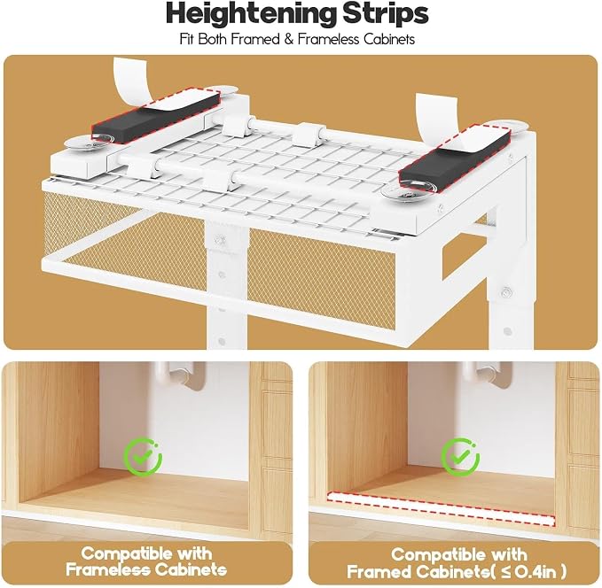 Under Sink Organizer, 2-Tier Dual Pull Out Cabinet Organizer Drawers - Image 3