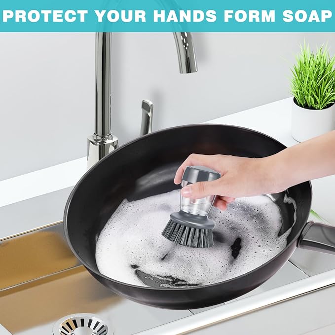 Soap Palm Brush Storage Set, 1 Piece Kitchen Brush - Image 7