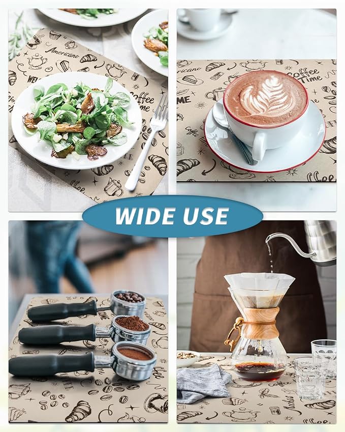 AMOAMI Coffee Mat Hide Stain Rubber Backed Absorbent Dish Drying Mat - Image 6