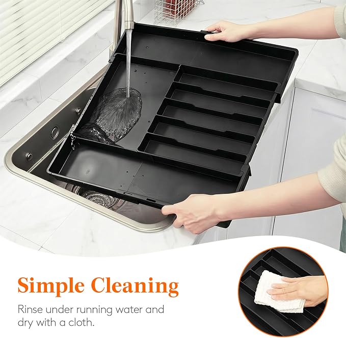 Lifewit Silverware Drawer Organizer, Expandable BPA Free Utensil Tray - Image 9