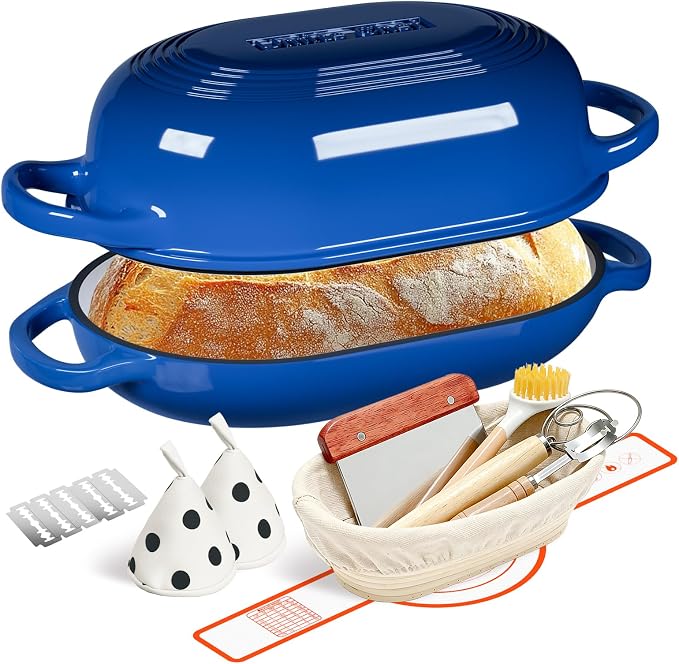 Enameled Cast Iron Dutch Oven for Bread Baking by UmiteChef